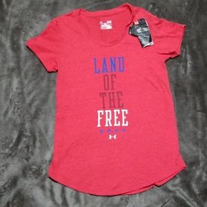 UNDER ARMOUR PATRIOTIC LAND OF THE FREE SHIRT TOP